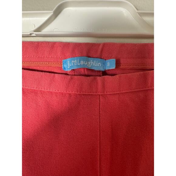 J. McLaughlin Coral Pink Side Zip Pants Size 8 - Picture 3 of 4